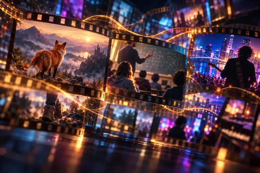 Unfocused visual concept with competing scene details